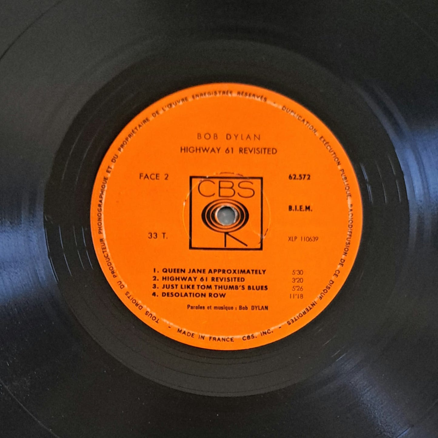 BOB DYLAN - Highway 61 Revisited (pressage français 1965)