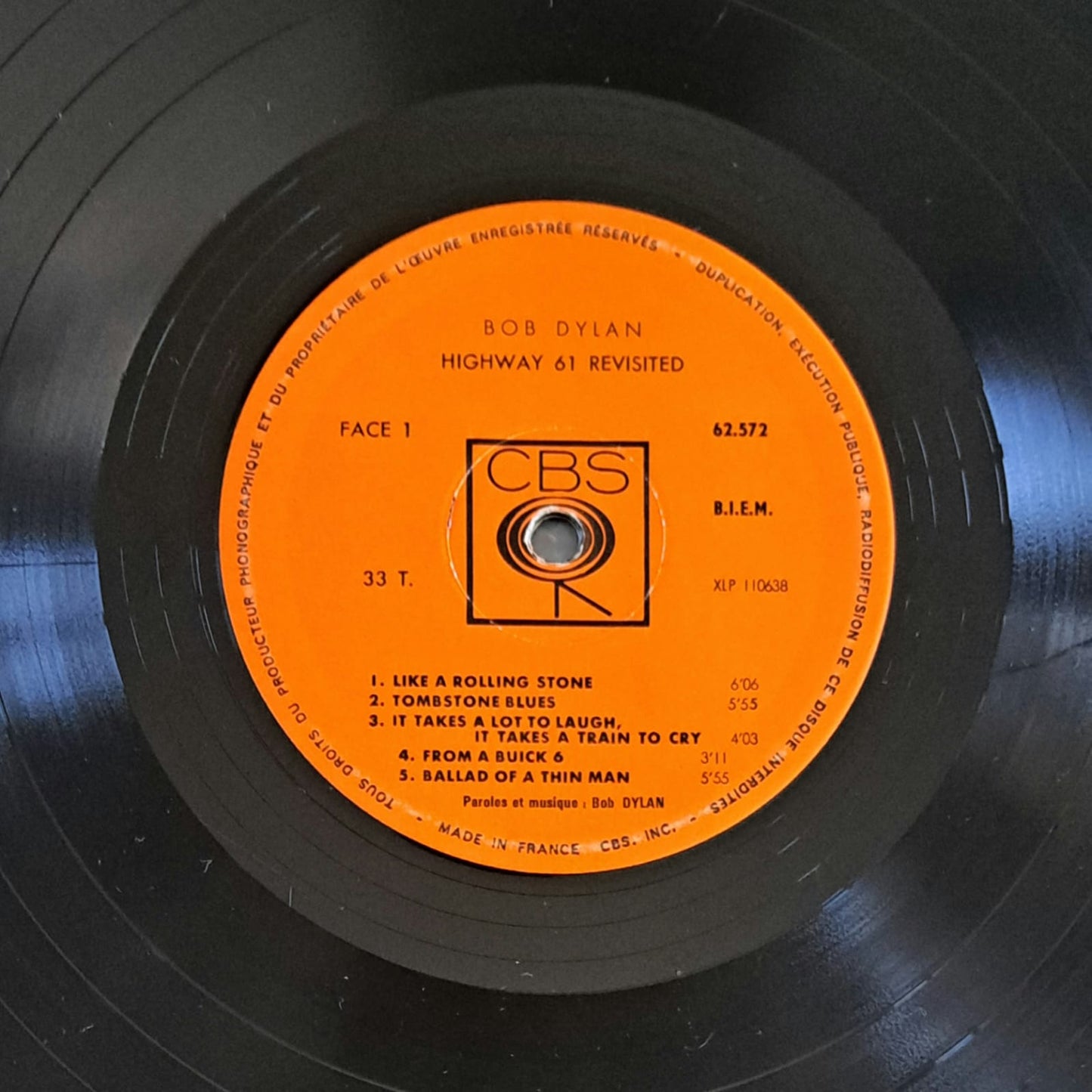 BOB DYLAN - Highway 61 Revisited (pressage français 1965)