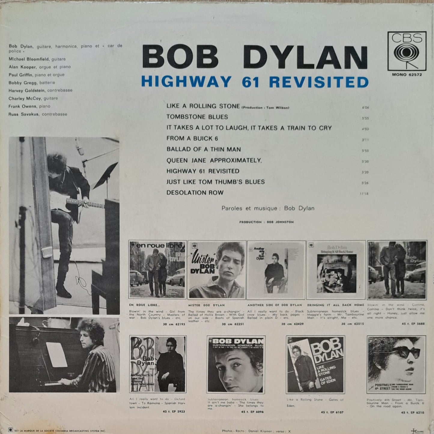 BOB DYLAN - Highway 61 Revisited (pressage français 1965)