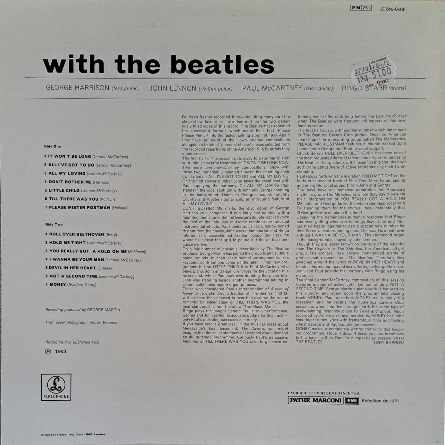 THE BEATLES - With The Beatles