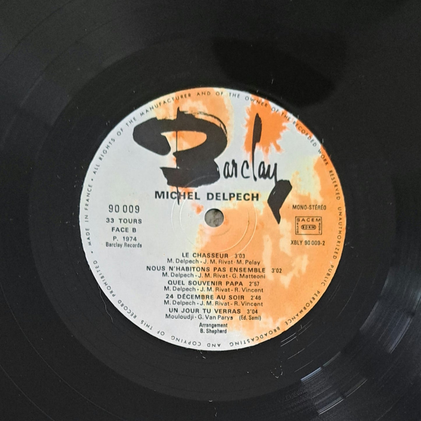 MICHEL DELPECH - Le Chasseur