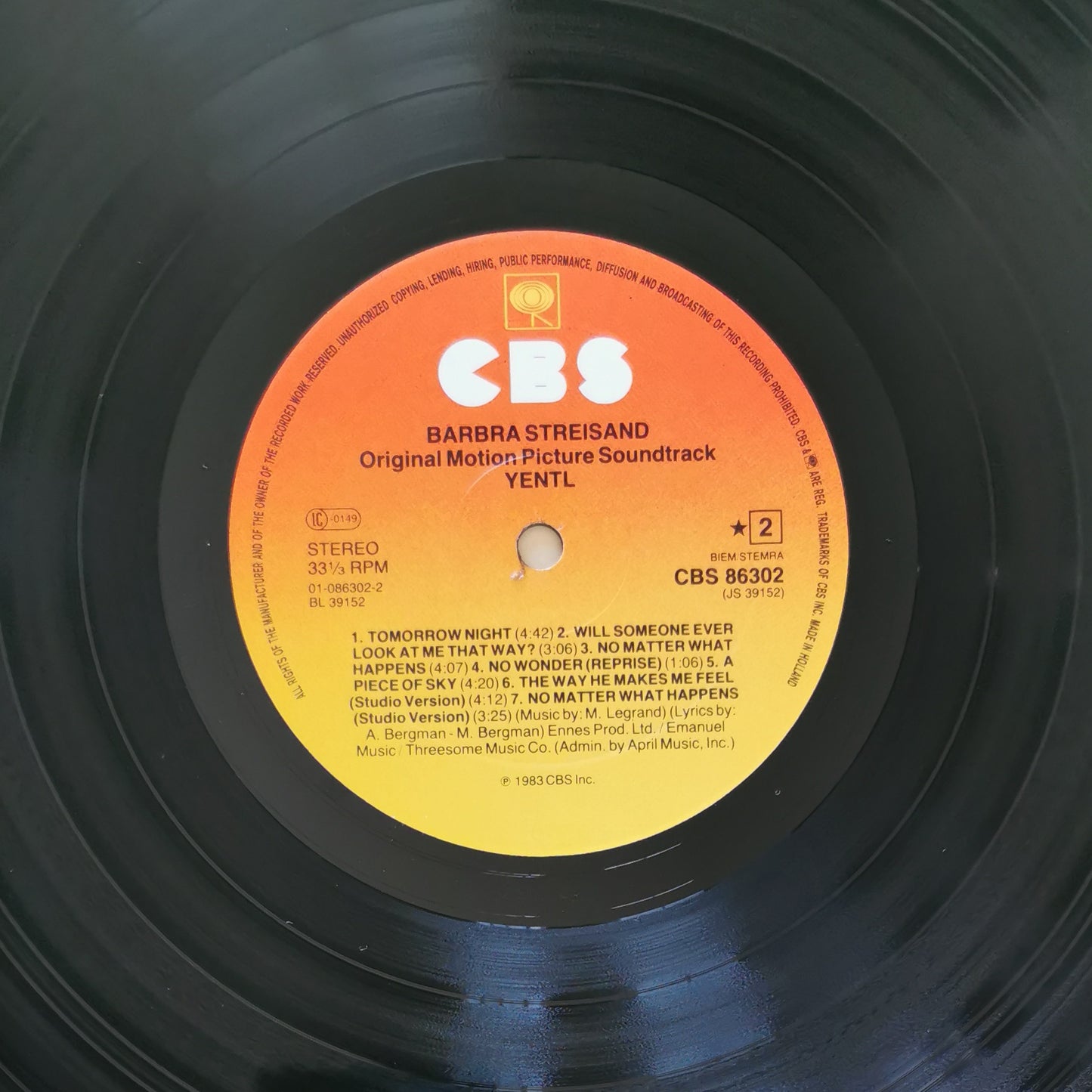 BARBRA STREISAND - Yentl - Original Motion Picture Soundtrack