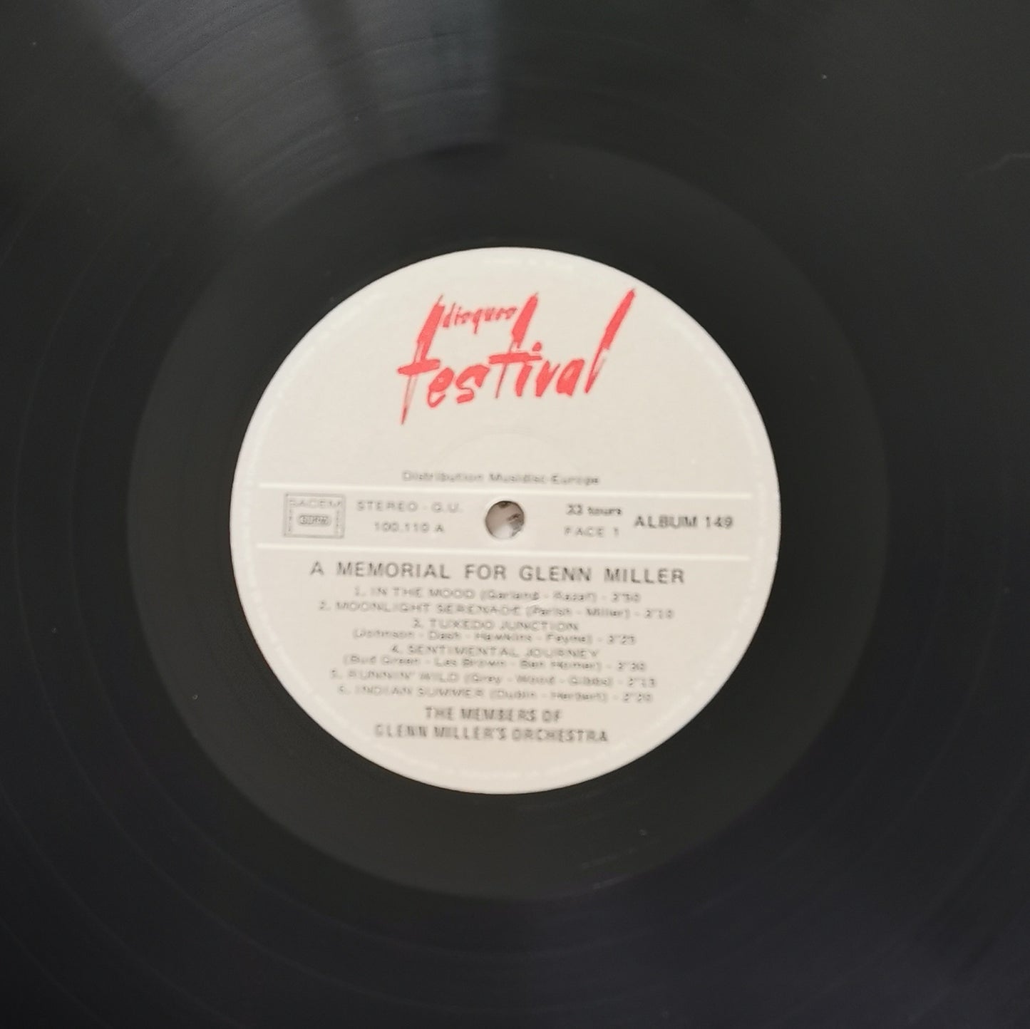 MILLER BIGBAND ORCHESTRA - A Memorial For Glenn Miller Vol.1