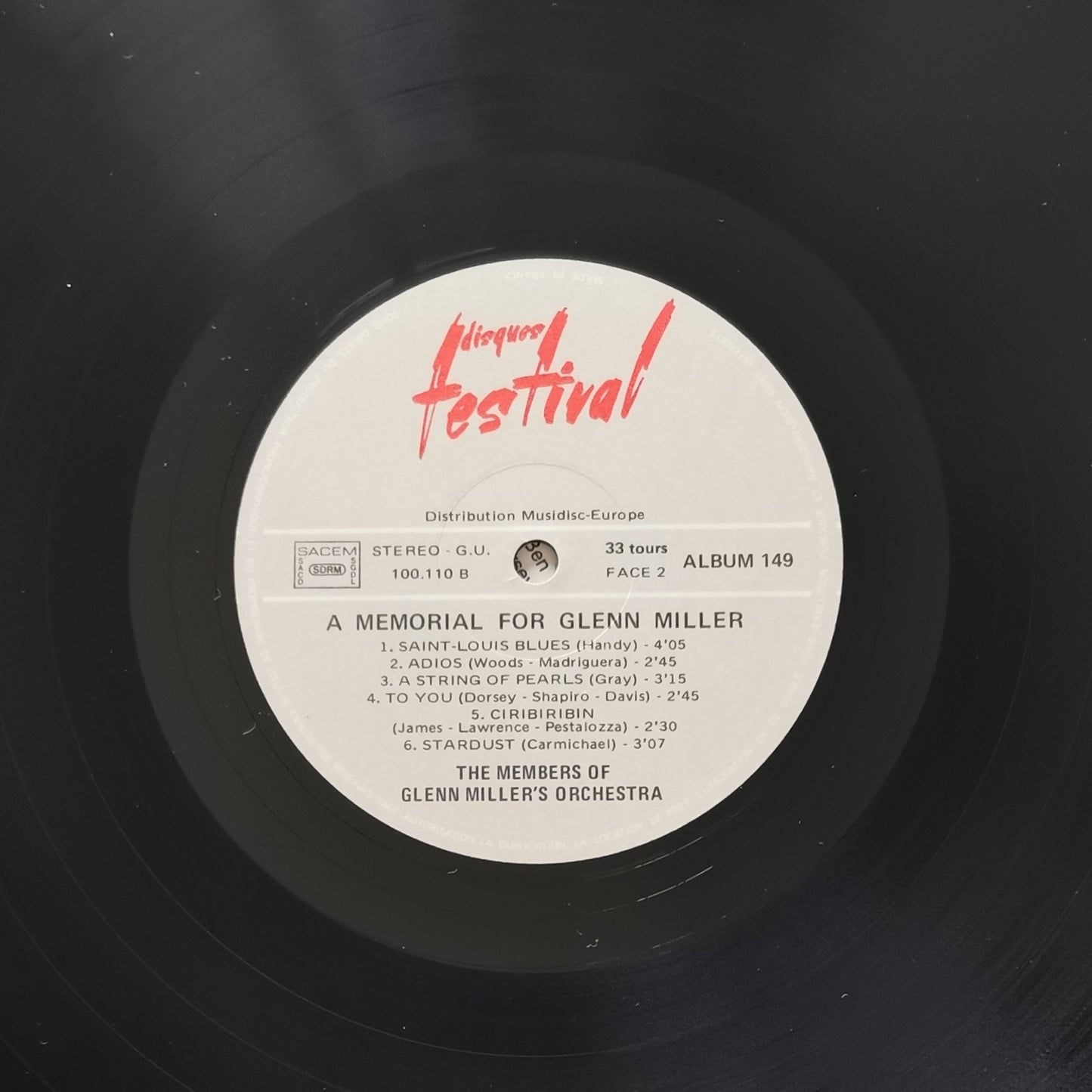 MILLER BIGBAND ORCHESTRA - A Memorial For Glenn Miller Vol.1