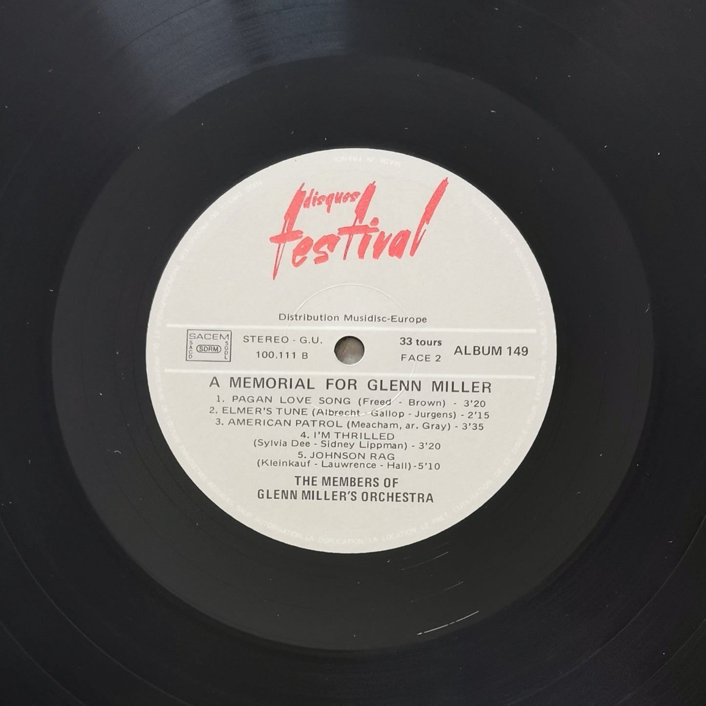MILLER BIGBAND ORCHESTRA - A Memorial For Glenn Miller Vol.1