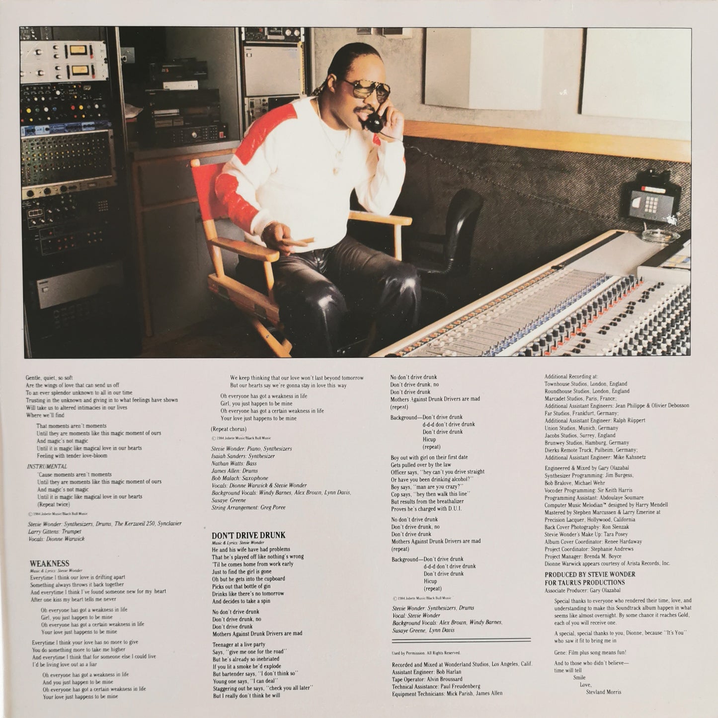 STEVIE WONDER - La Fille En Rouge (Bande Originale Du Film)