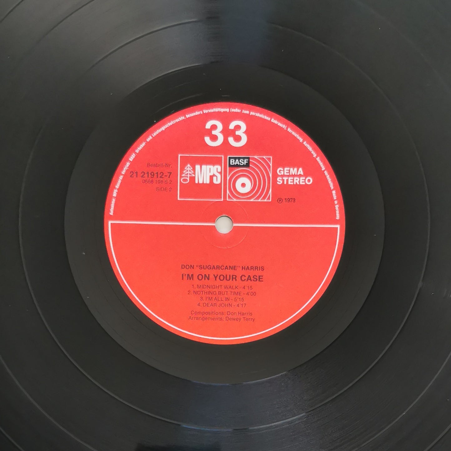 DON "SUGARCANE" HARRIS - I'm On Your Case