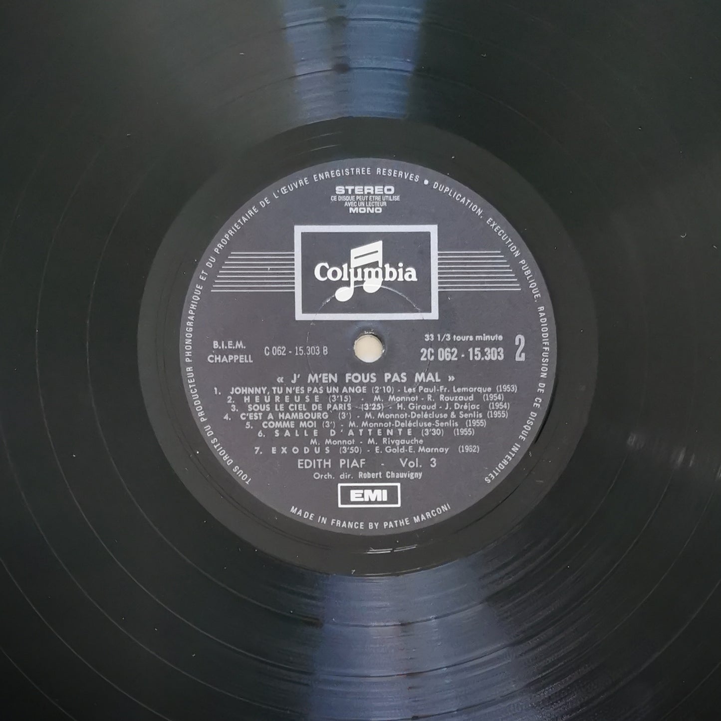 EDITH PIAF - J' M'En Fous Pas Mal - Vol. 3