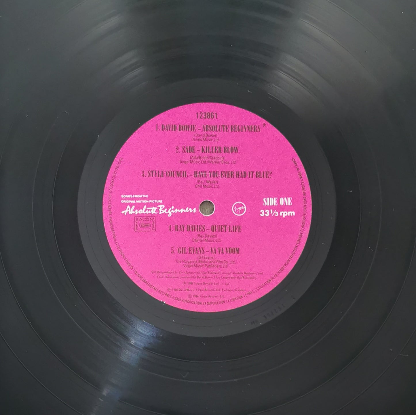 ABSOLUTE BEGINNERS THE MUSICAL - Songs From The Original Motion Picture