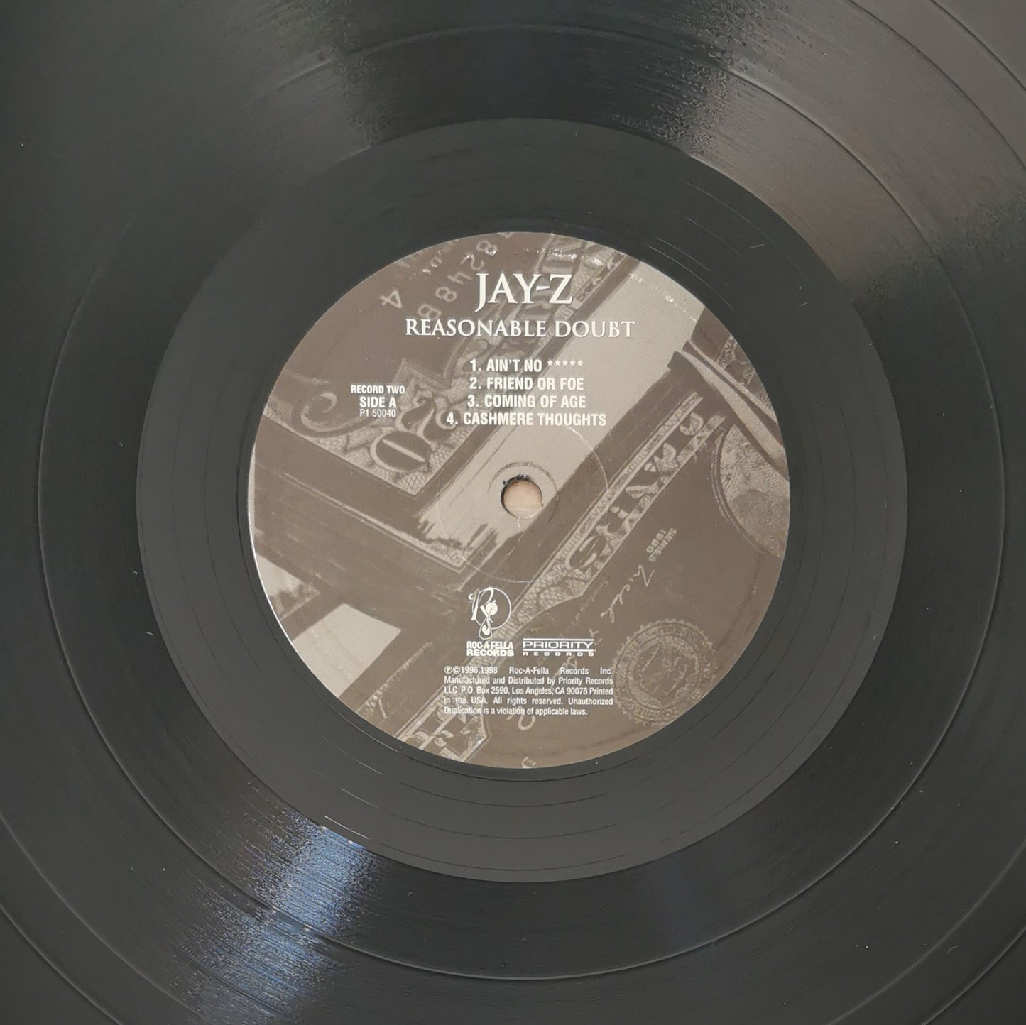 JAY Z - Reasonable Doubt (pressage US 1998)
