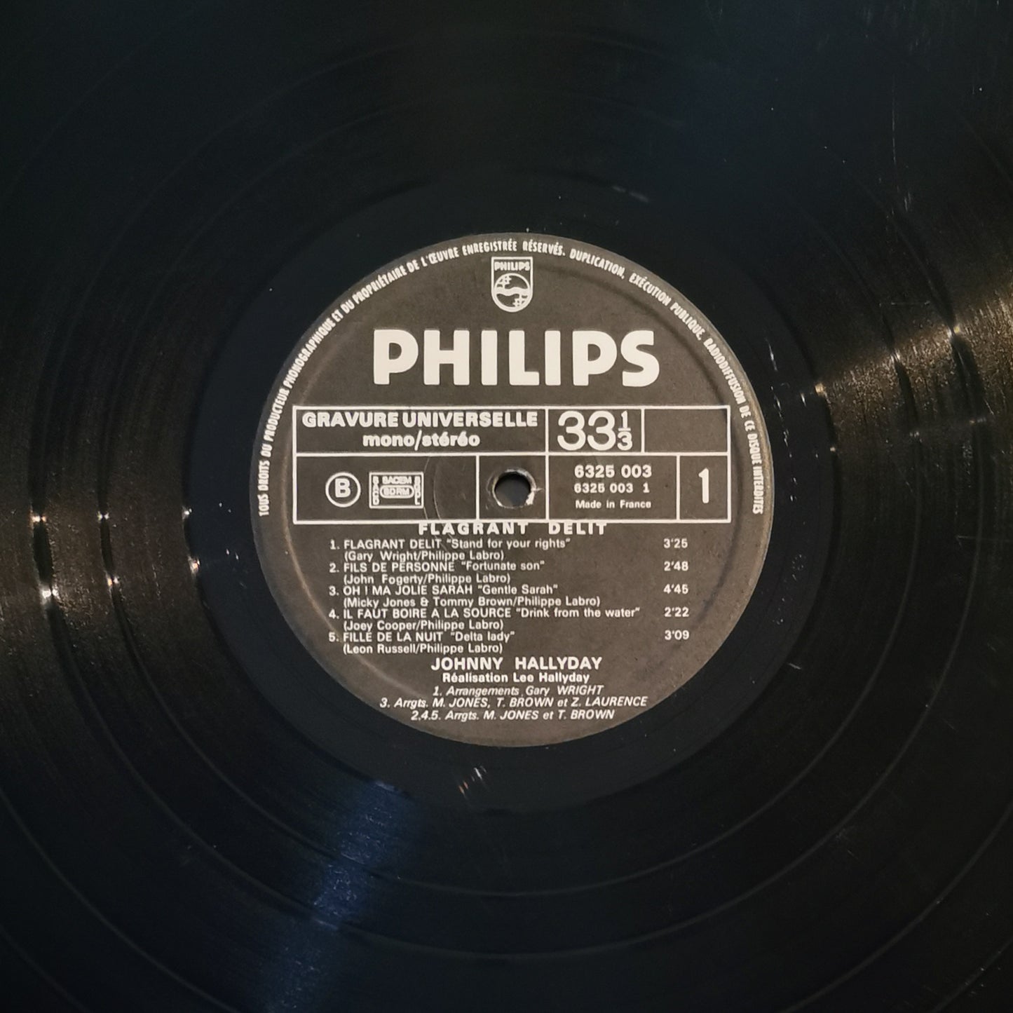JOHNNY HALLYDAY - Flagrant Délit
