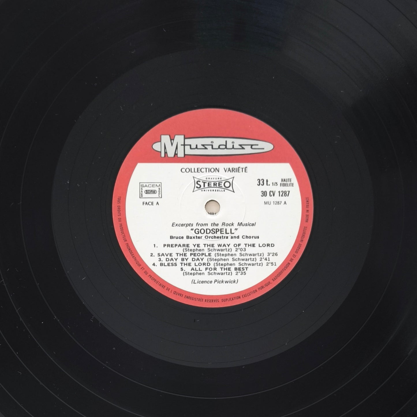 BRUCE BAXTER ORCHESTRA AND CHORUS - Excerpts From The Rock Musical "Godspell"