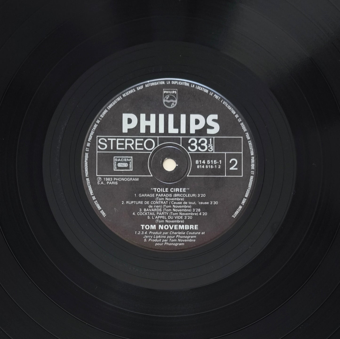 TOM NOVEMBRE - Toile Cirée