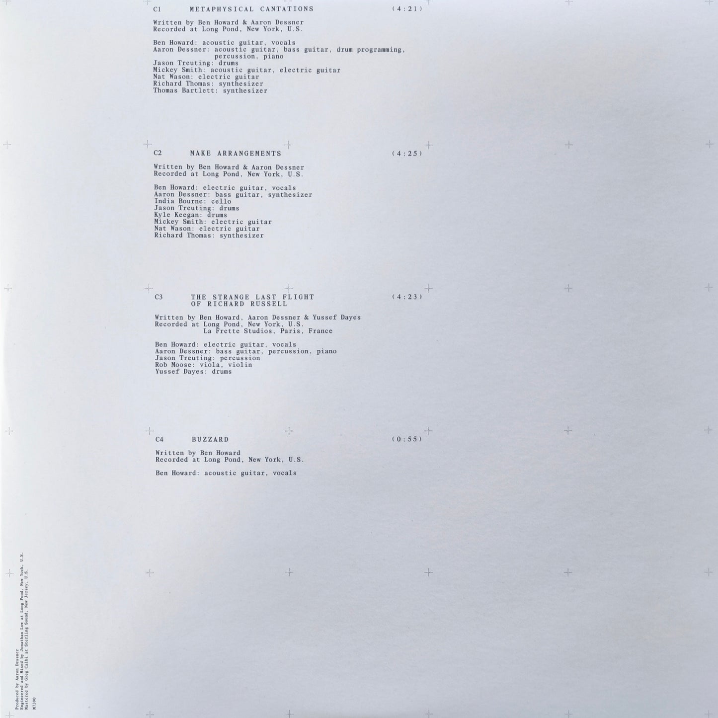 BEN HOWARD - Collections From The Whiteout