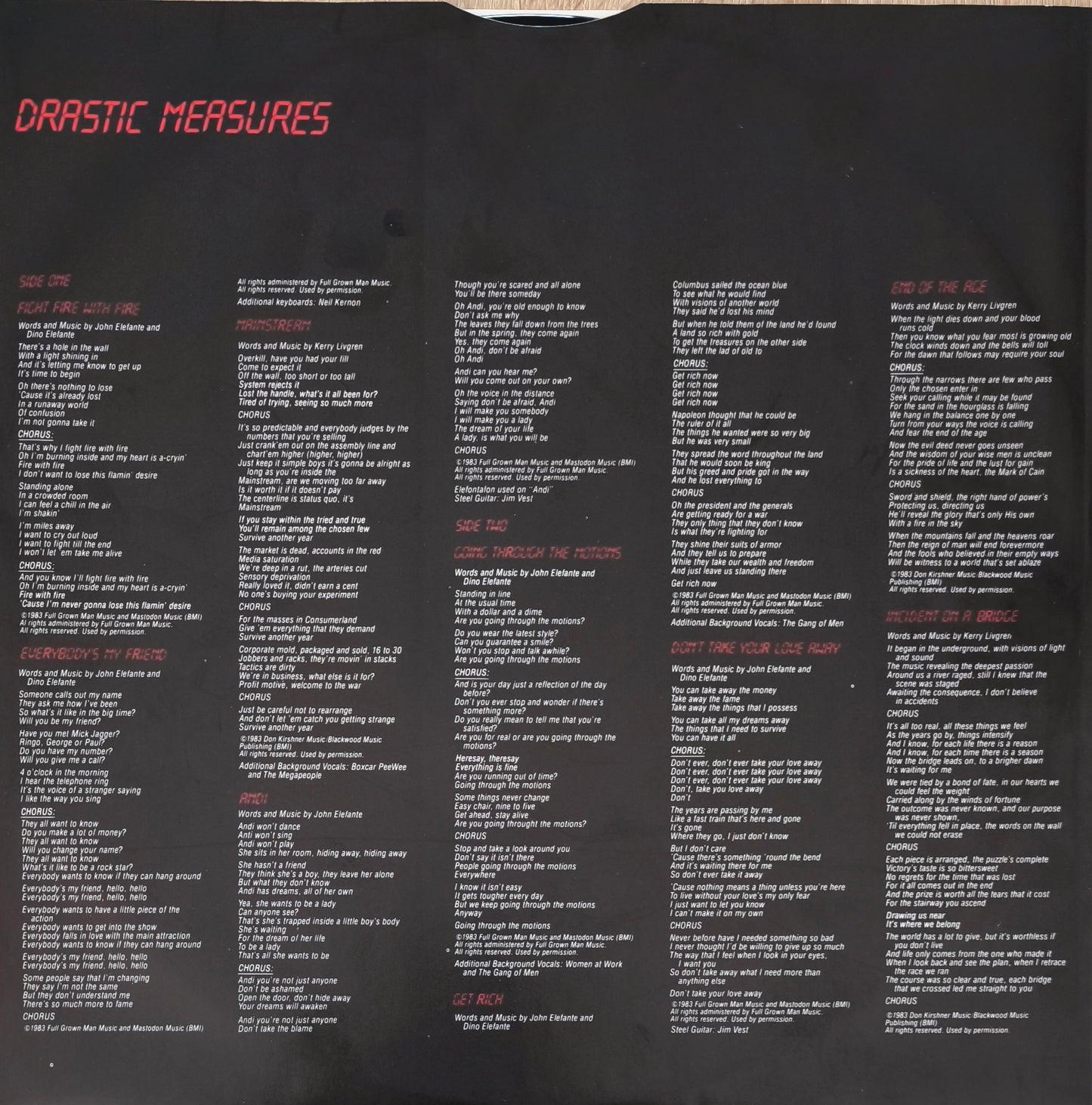 KANSAS - Drastic Measures
