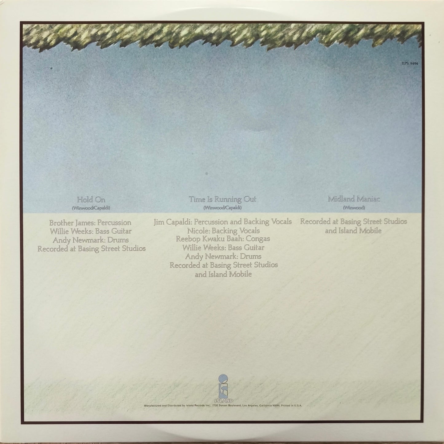 STEVE WINWOOD - Steve Winwood (pressage US)