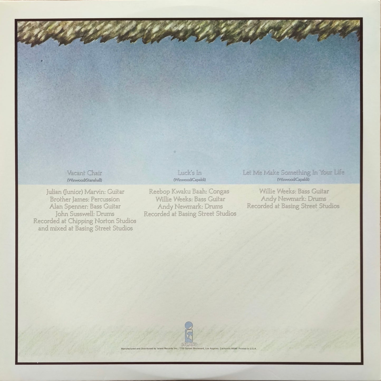 STEVE WINWOOD - Steve Winwood (pressage US)