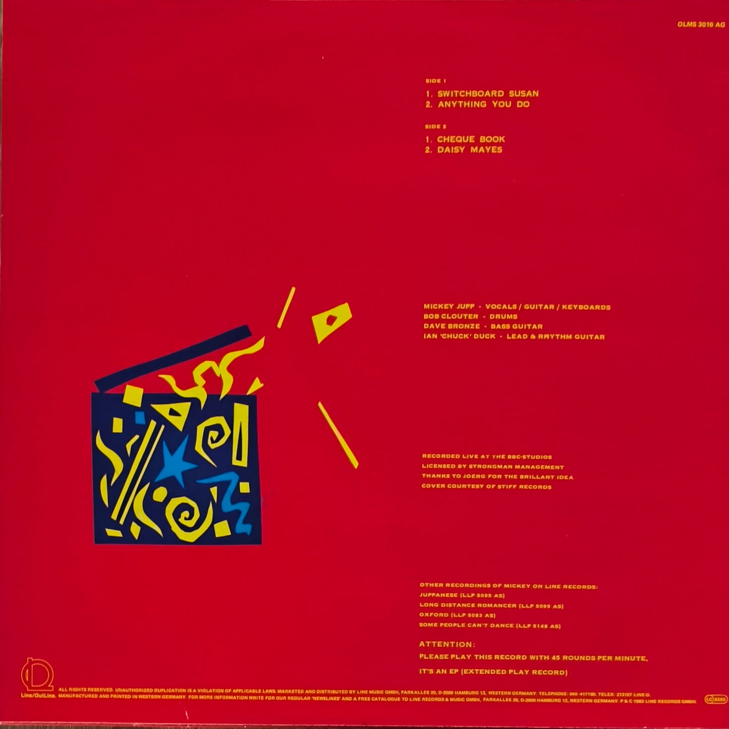 MICKEY JUPP - Switchboard Susan