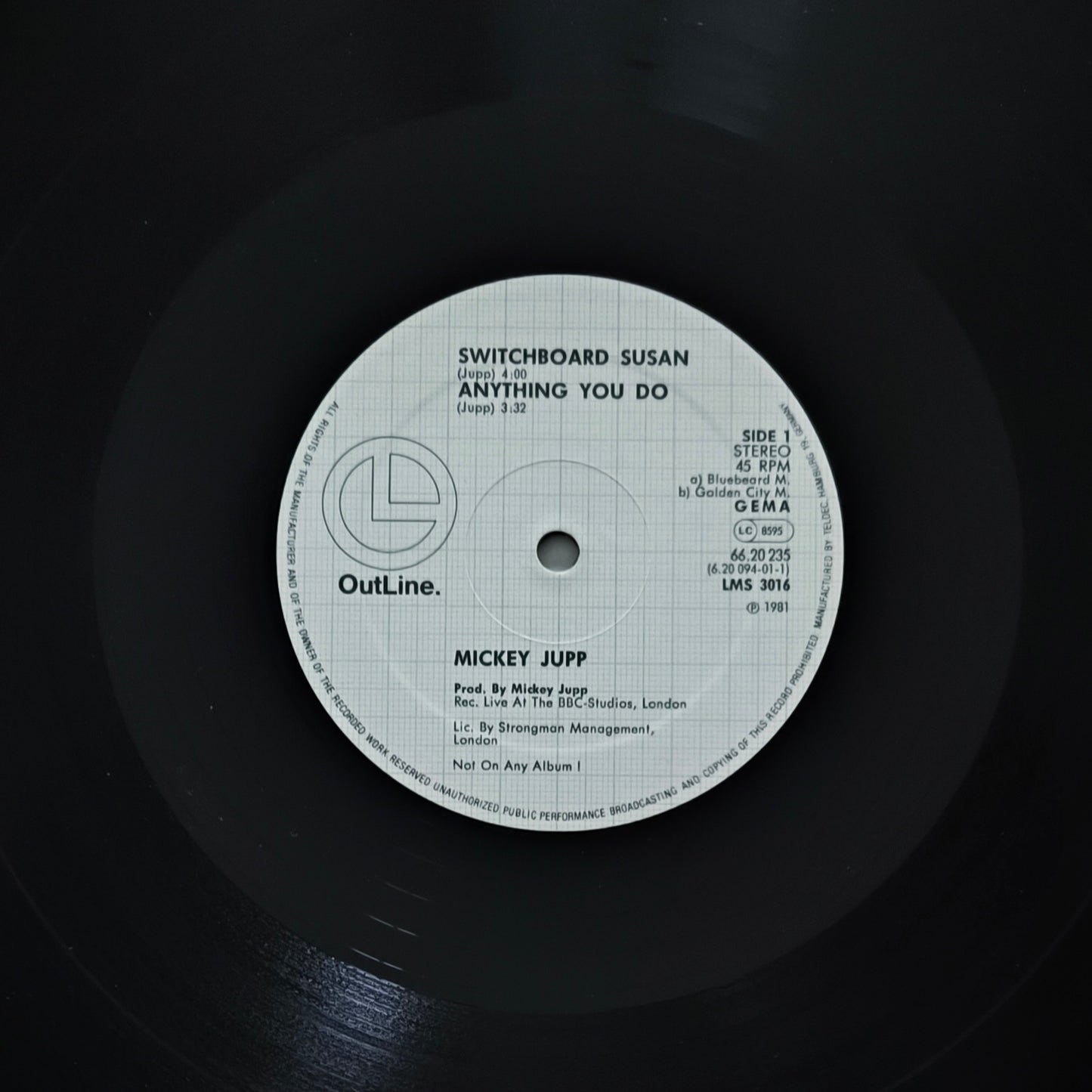 MICKEY JUPP - Switchboard Susan