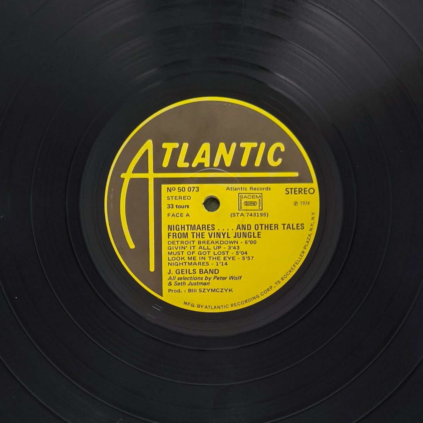 J. GEILS BAND - Nightmares ...And Other Tales From The Vinyl Jungle
