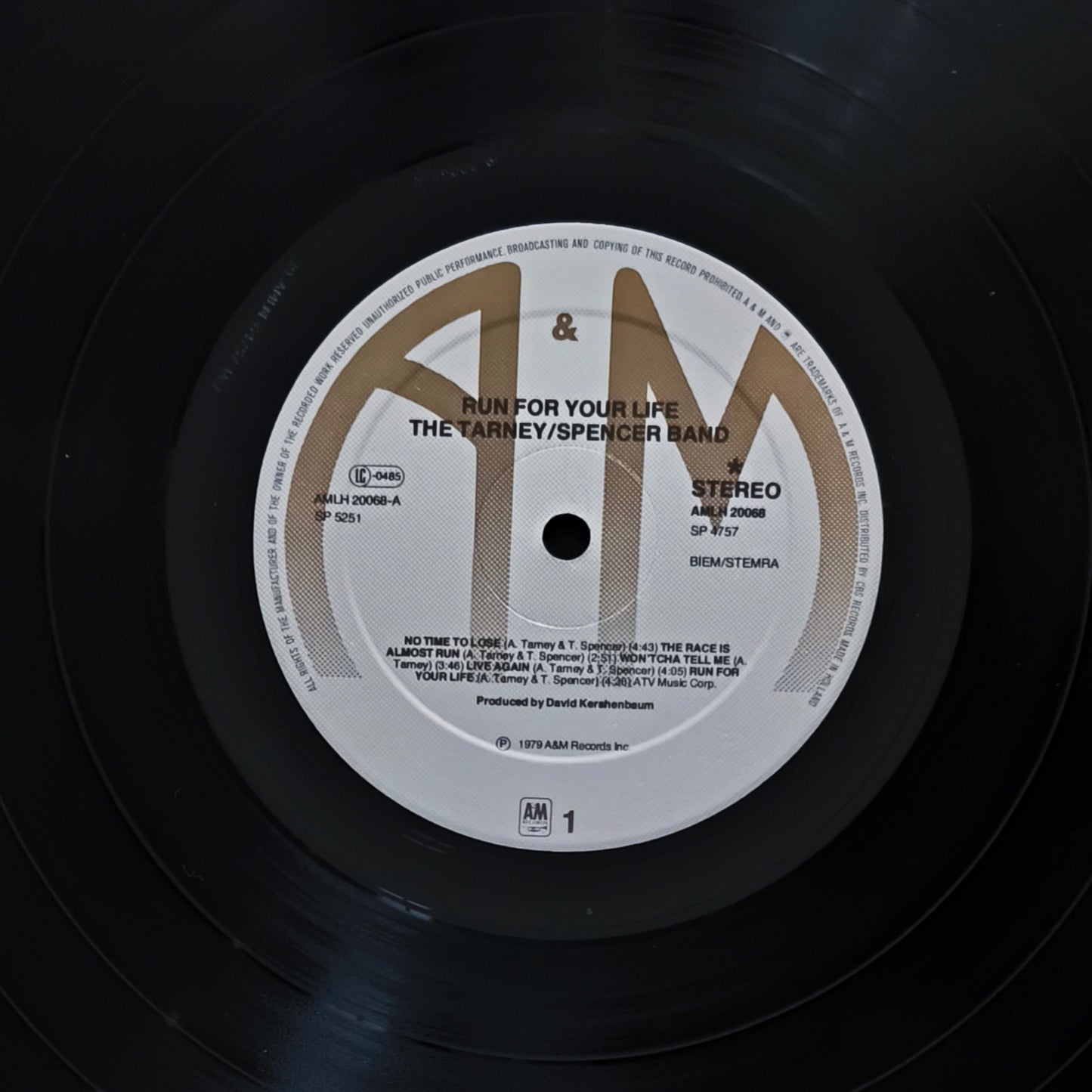 THE TARNEY/SPENCER BAND - Run For Your Life