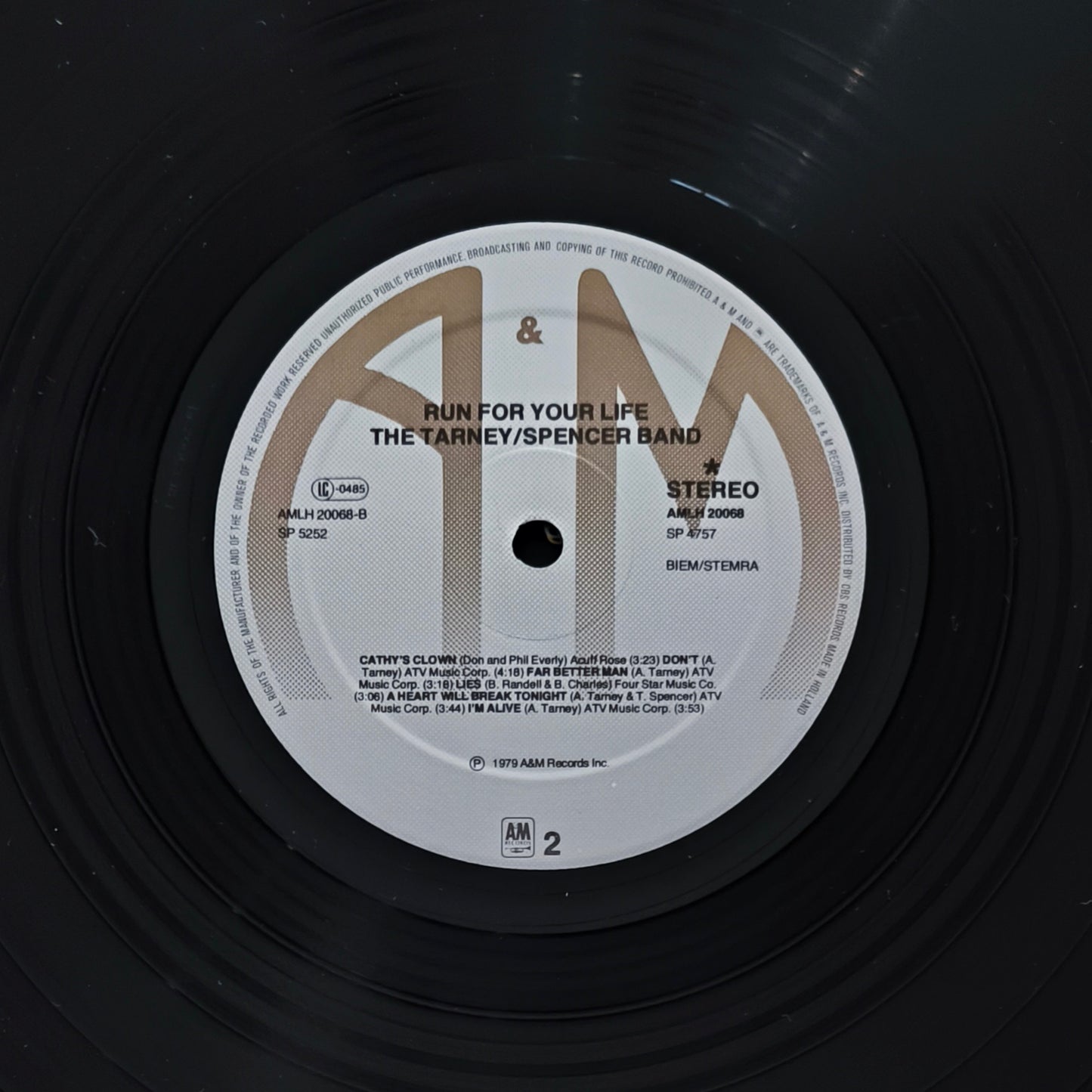 THE TARNEY/SPENCER BAND - Run For Your Life