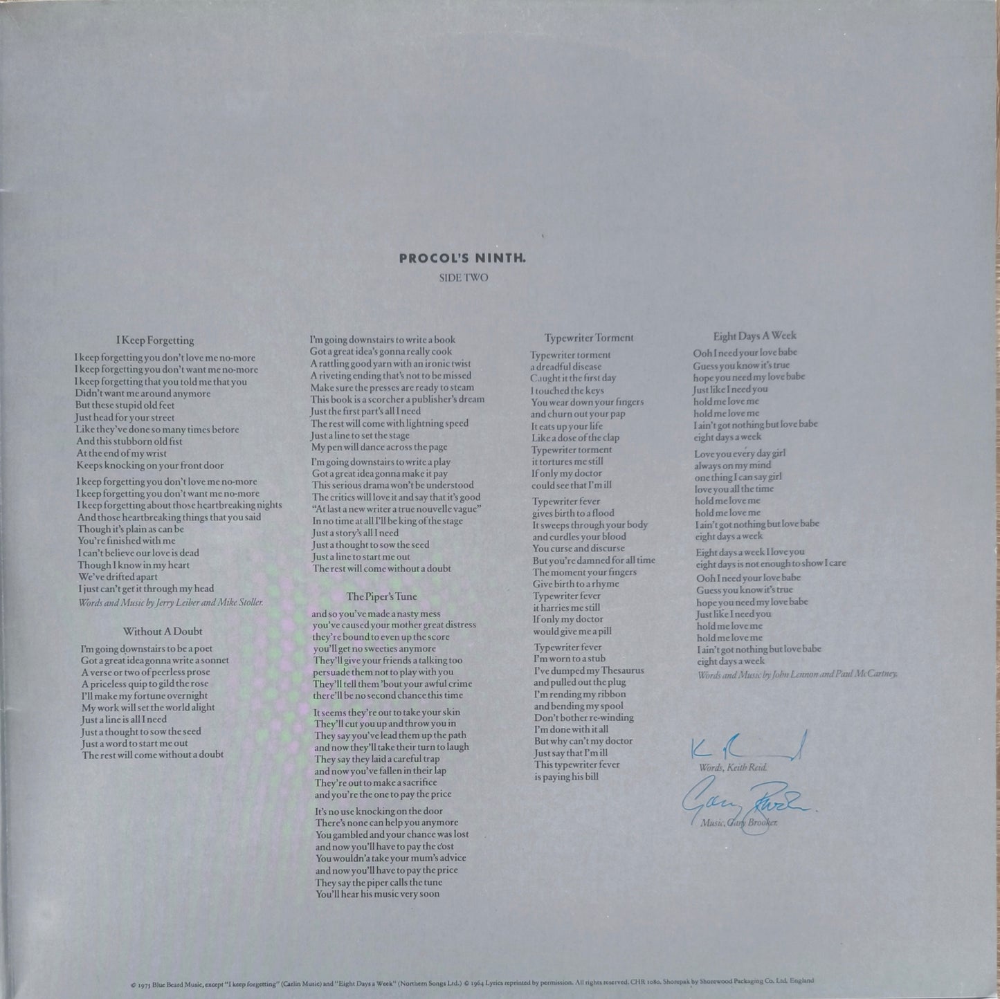 PROCOL HARUM - Procol's Ninth