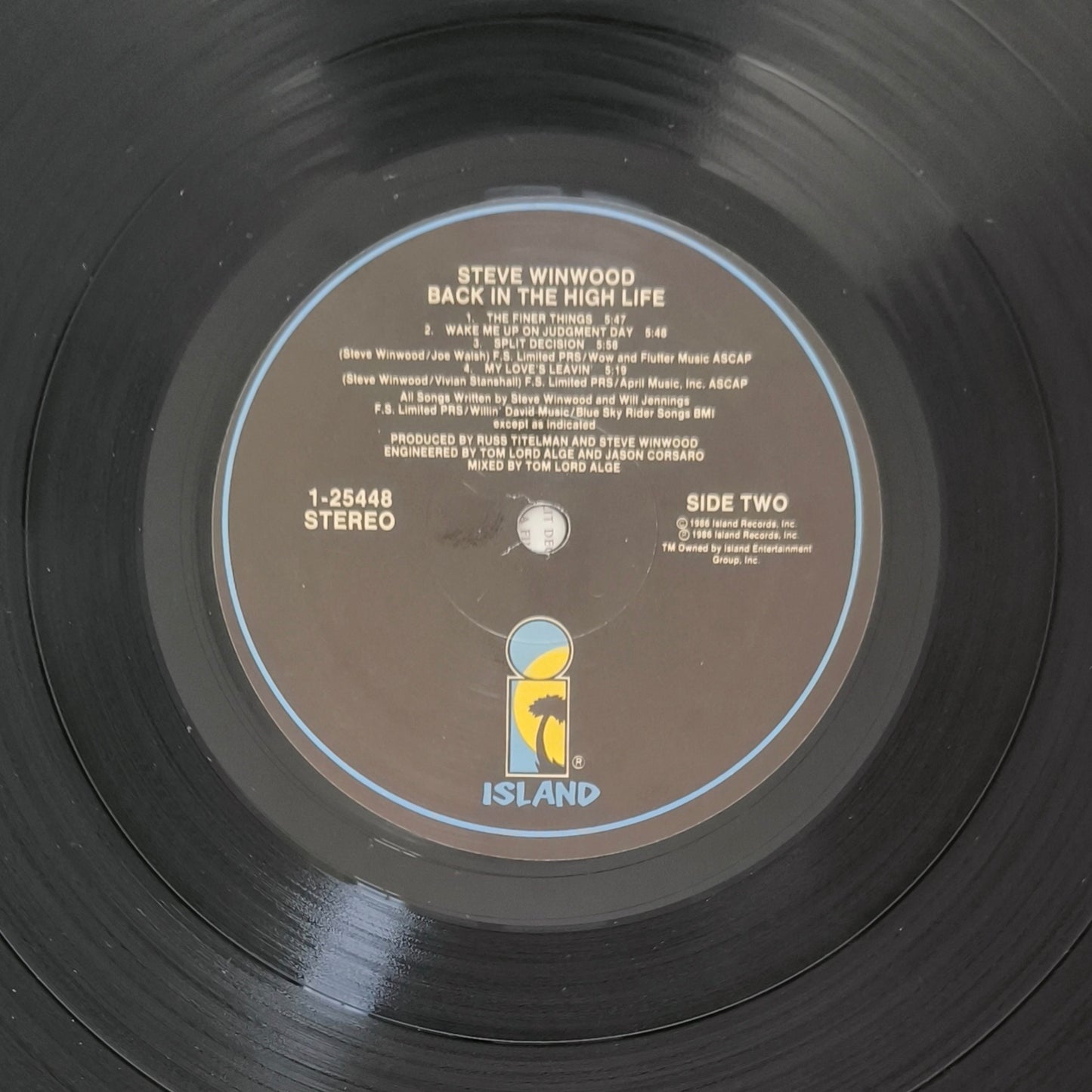 STEVE WINWOOD - Back In The High Life