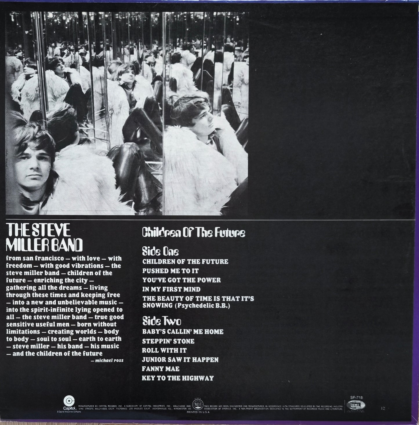 STEVE MILLER BAND - Children Of The Future / Living In The U.S.A. (pressage US)