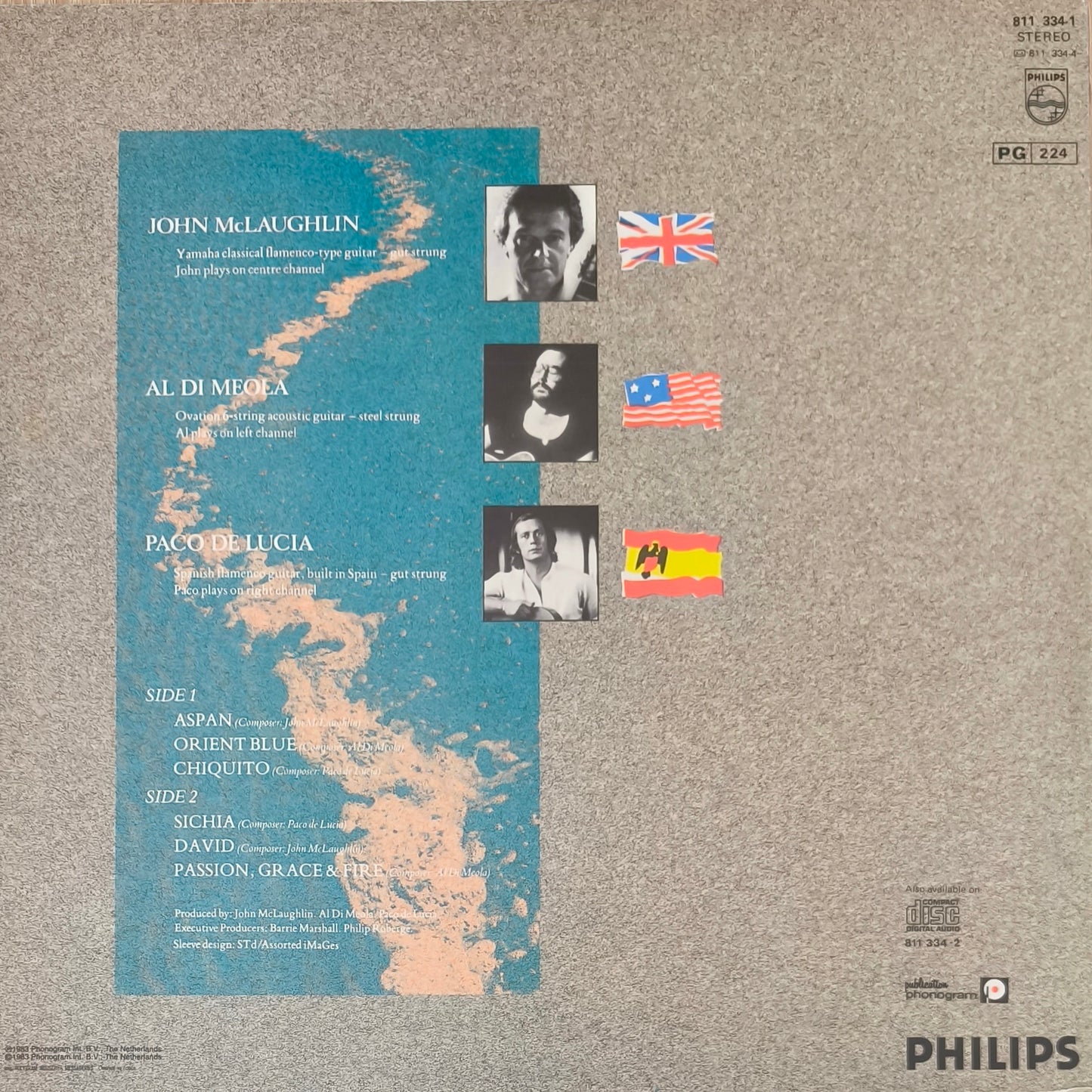 JOHN McLAUGHLIN, AL DI MEOLA, PACO DE LUCIA - Passion, Grace & Fire