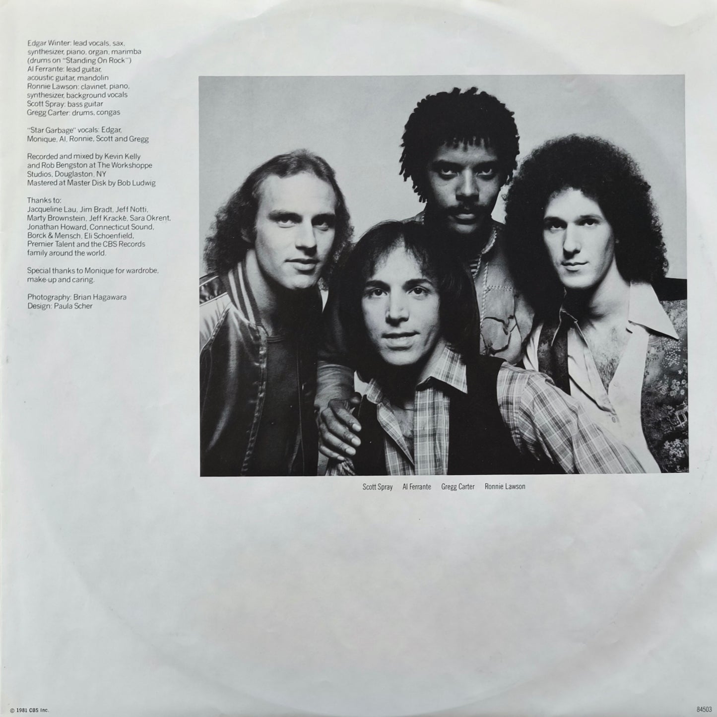EDGAR WINTER - Standing On Rock