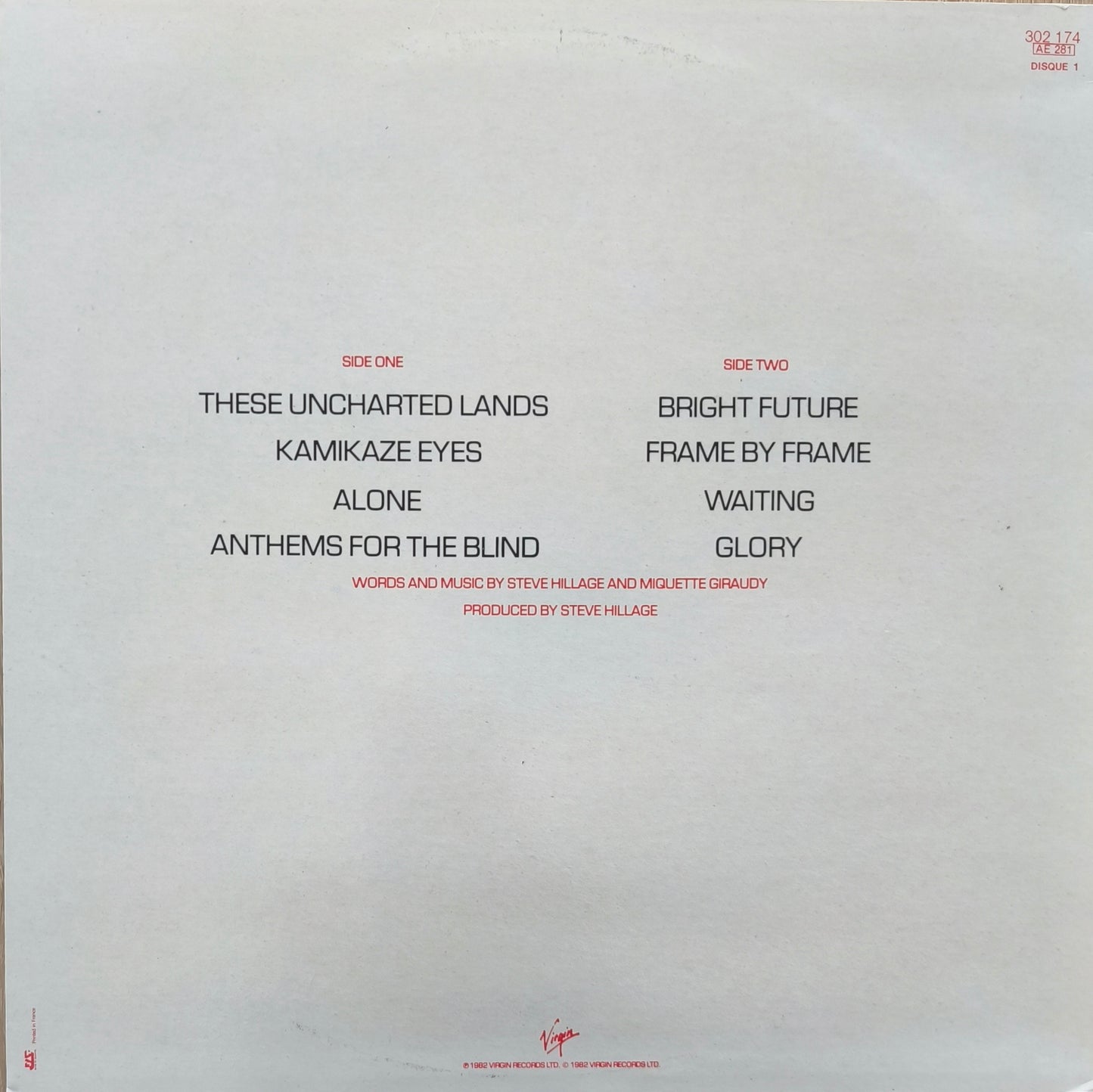 STEVE HILLAGE - For To Next / And Not Or (2 vinyles séparés)