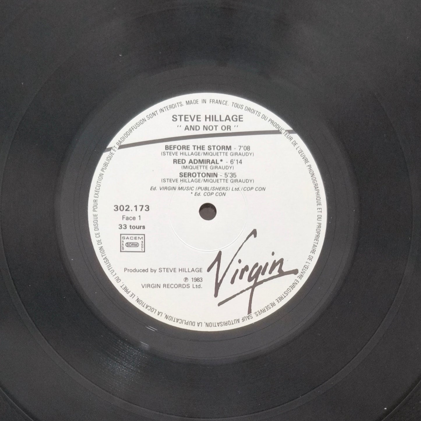 STEVE HILLAGE - For To Next / And Not Or (2 vinyles séparés)
