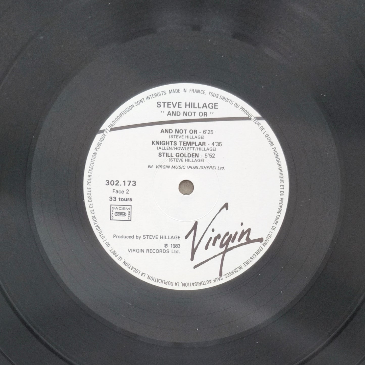 STEVE HILLAGE - For To Next / And Not Or (2 vinyles séparés)