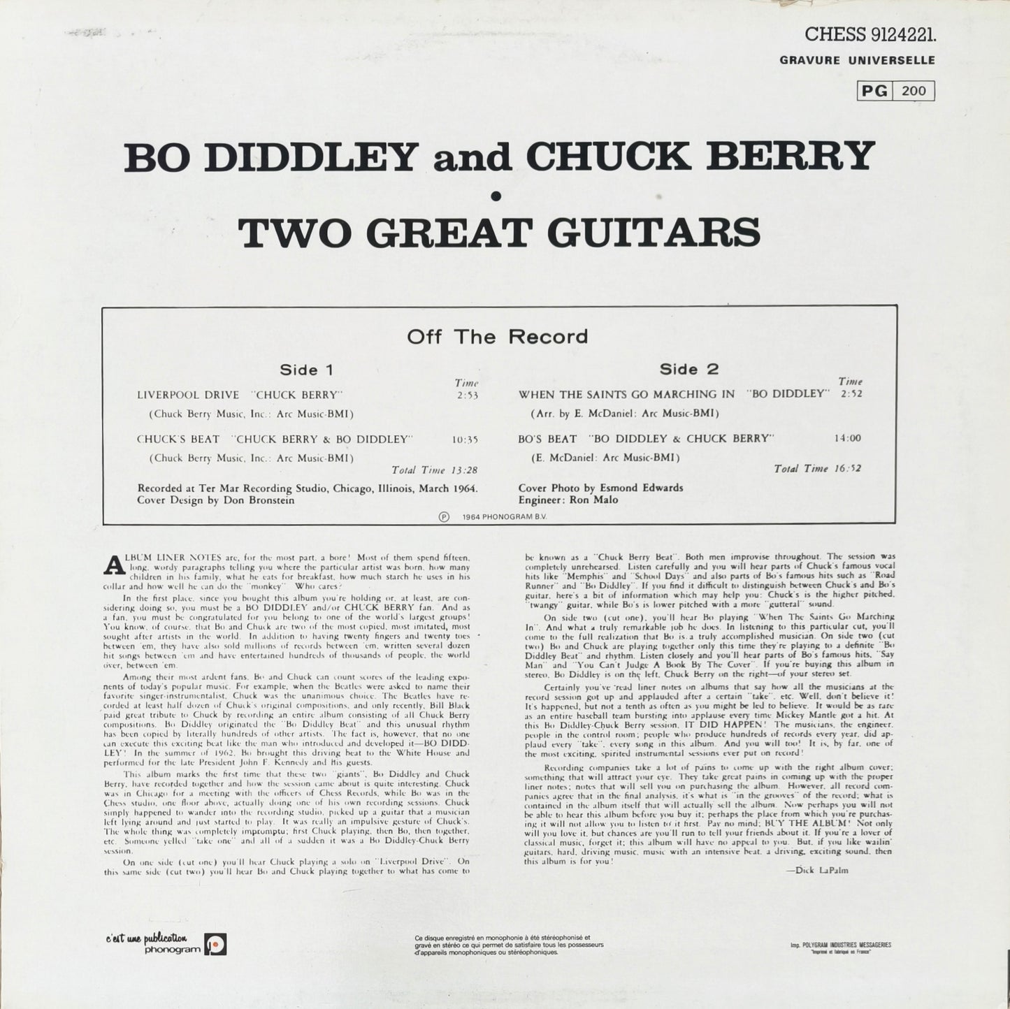 BO DIDDLEY / CHUCK BERRY - Two Great Guitars