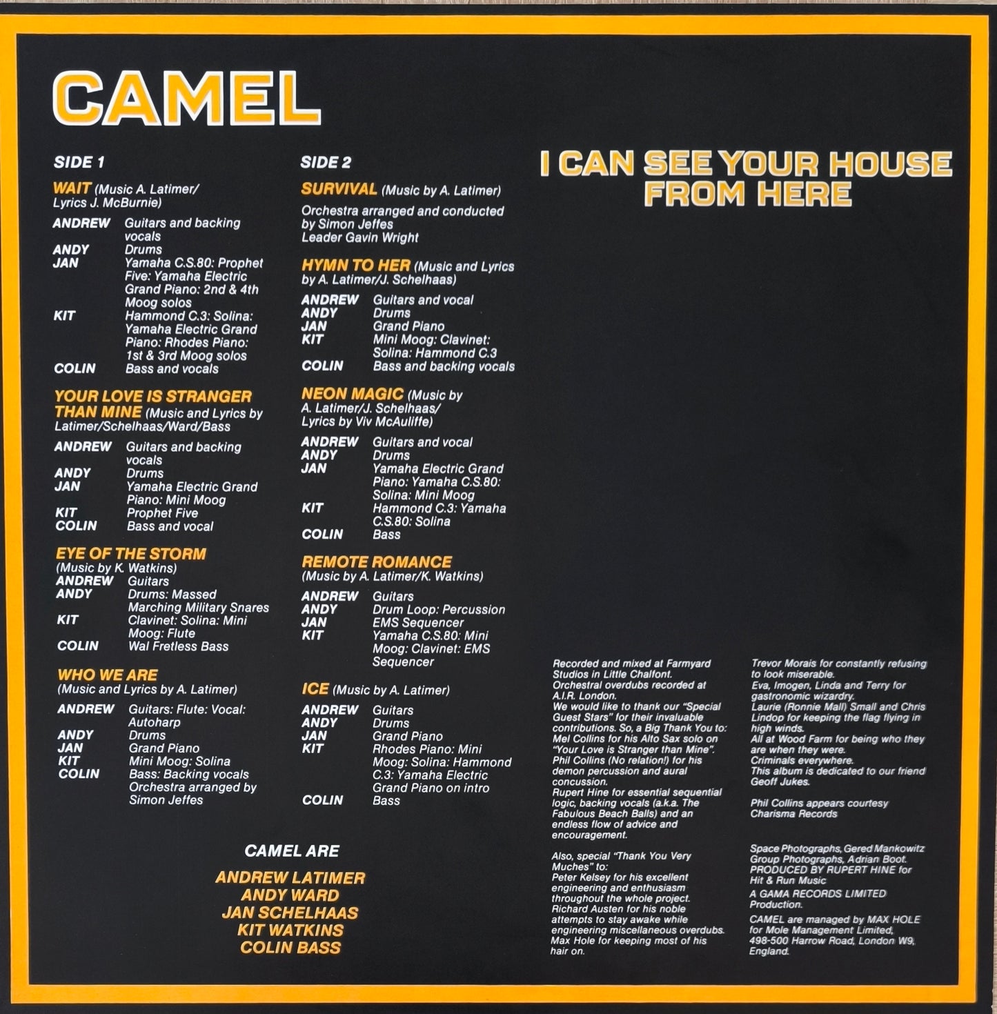 CAMEL - I Can See Your House From Here