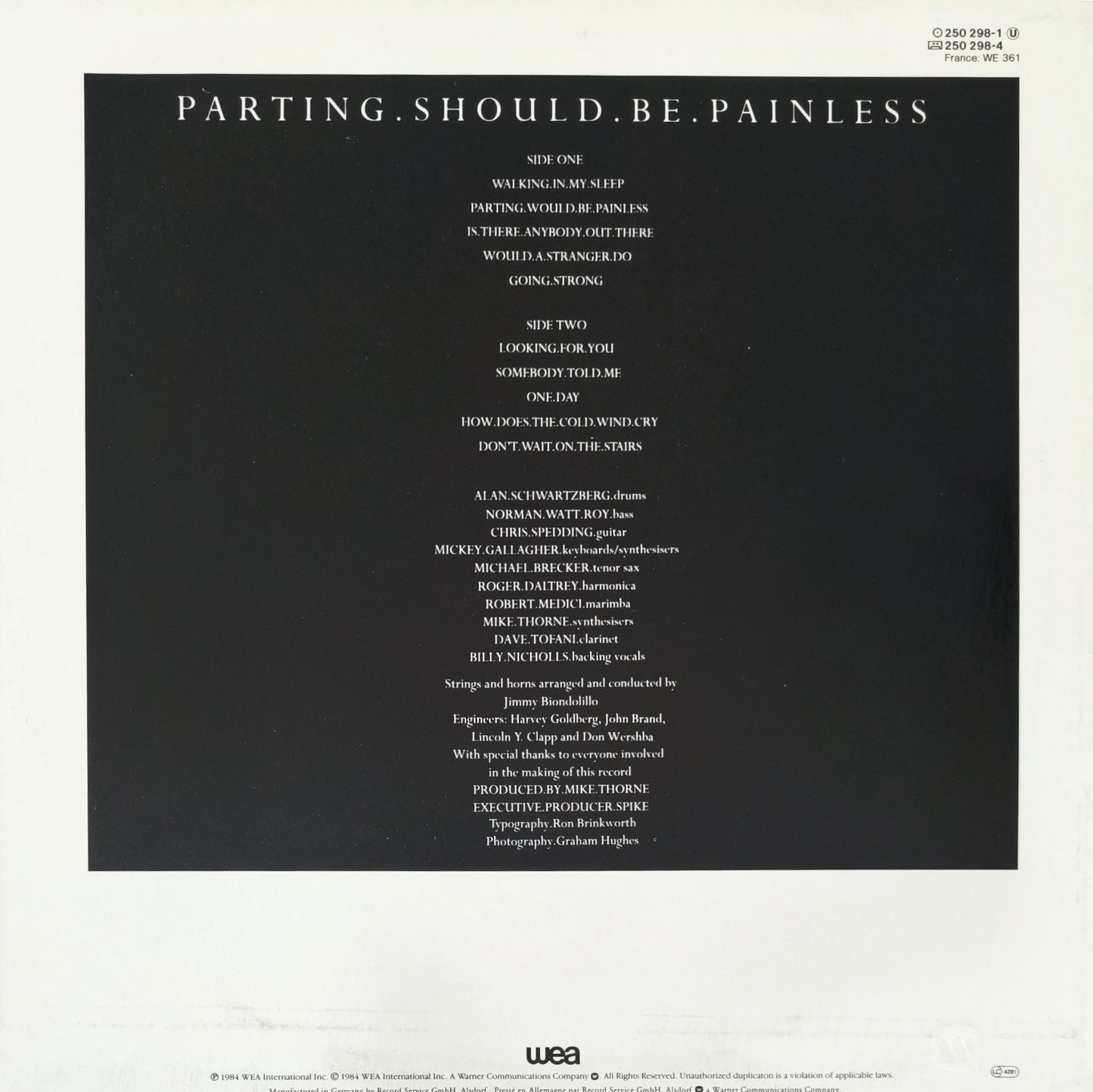 ROGER DALTREY - Parting Should Be Painless