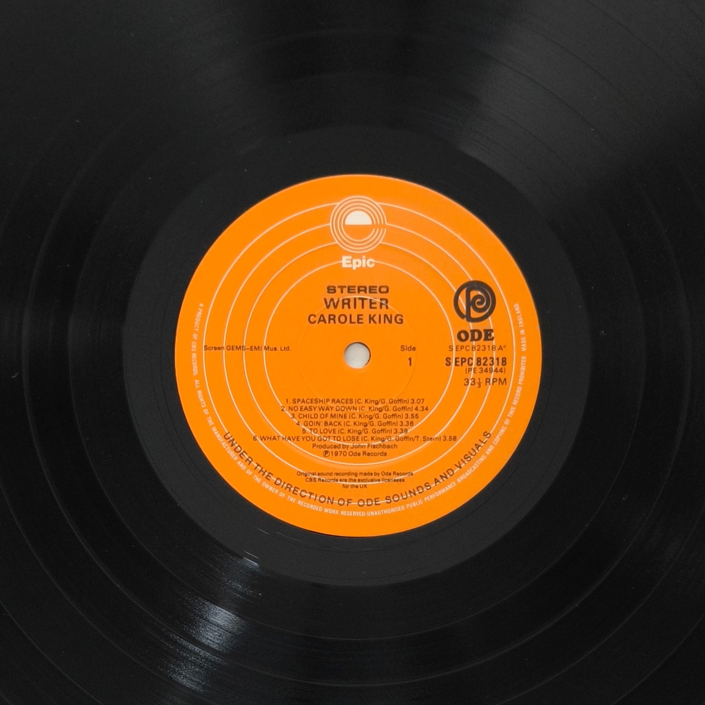 CAROLE KING - Writer: Carole King (pressage UK)