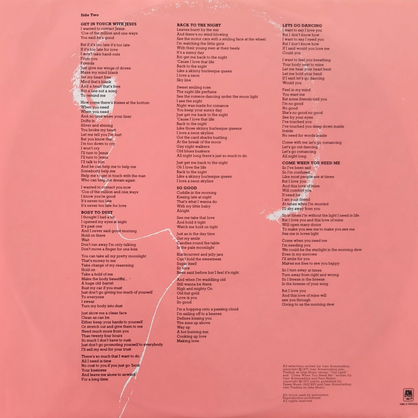 JOAN ARMATRADING - Back To The Night