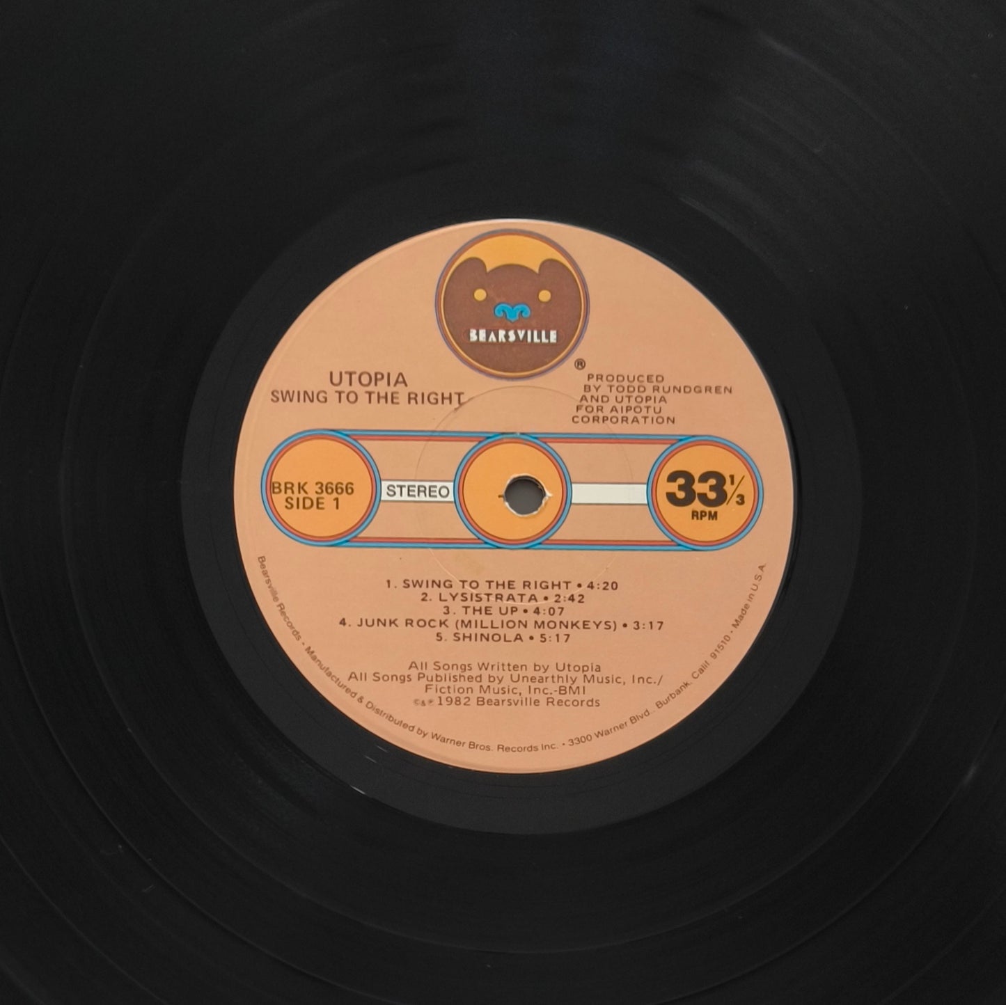 UTOPIA - Swing To The Right (presssage US)