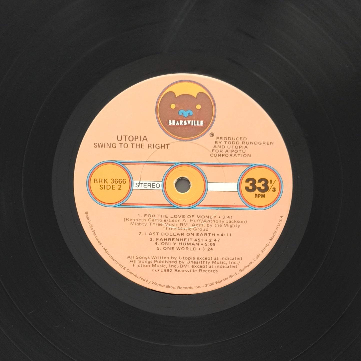 UTOPIA - Swing To The Right (presssage US)