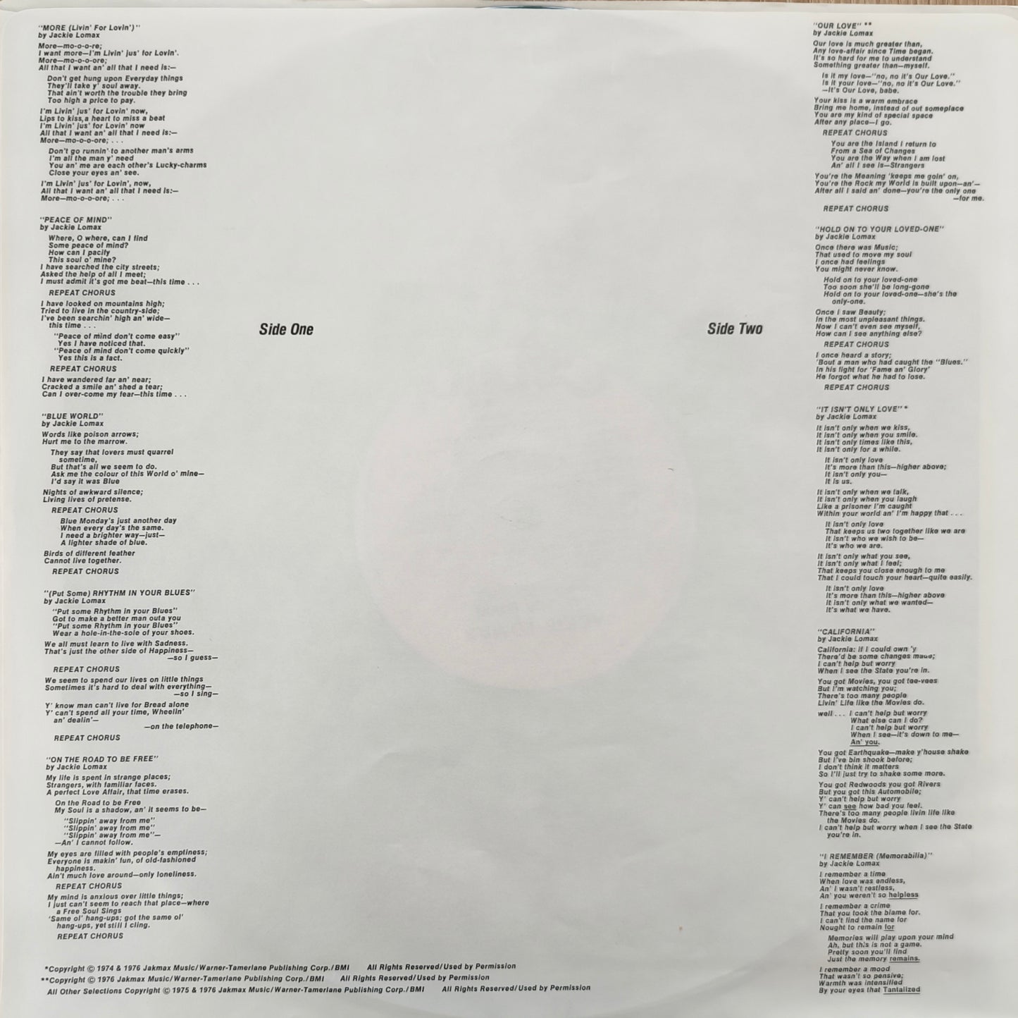 JACKIE LOMAX - Livin' For Lovin'