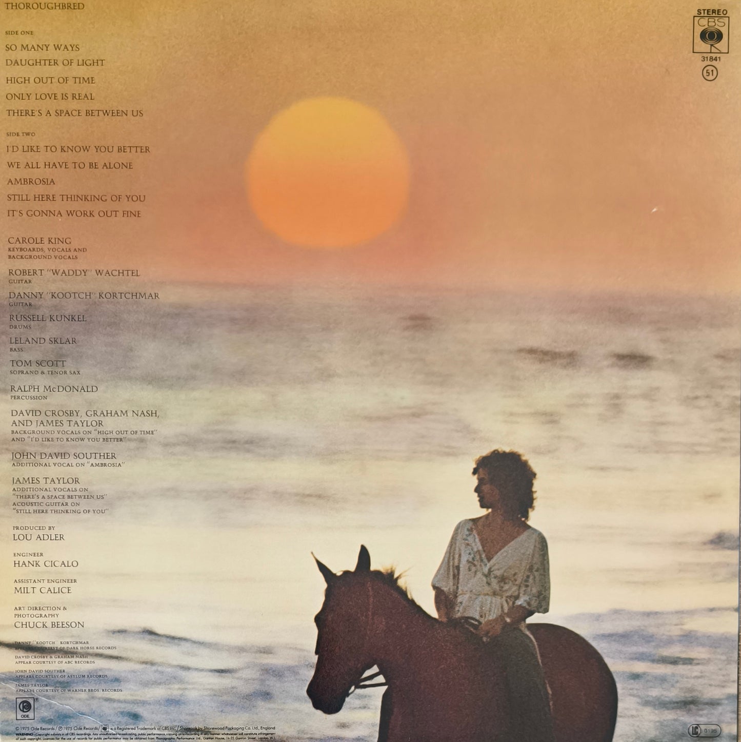 CAROLE KING - Thoroughbred
