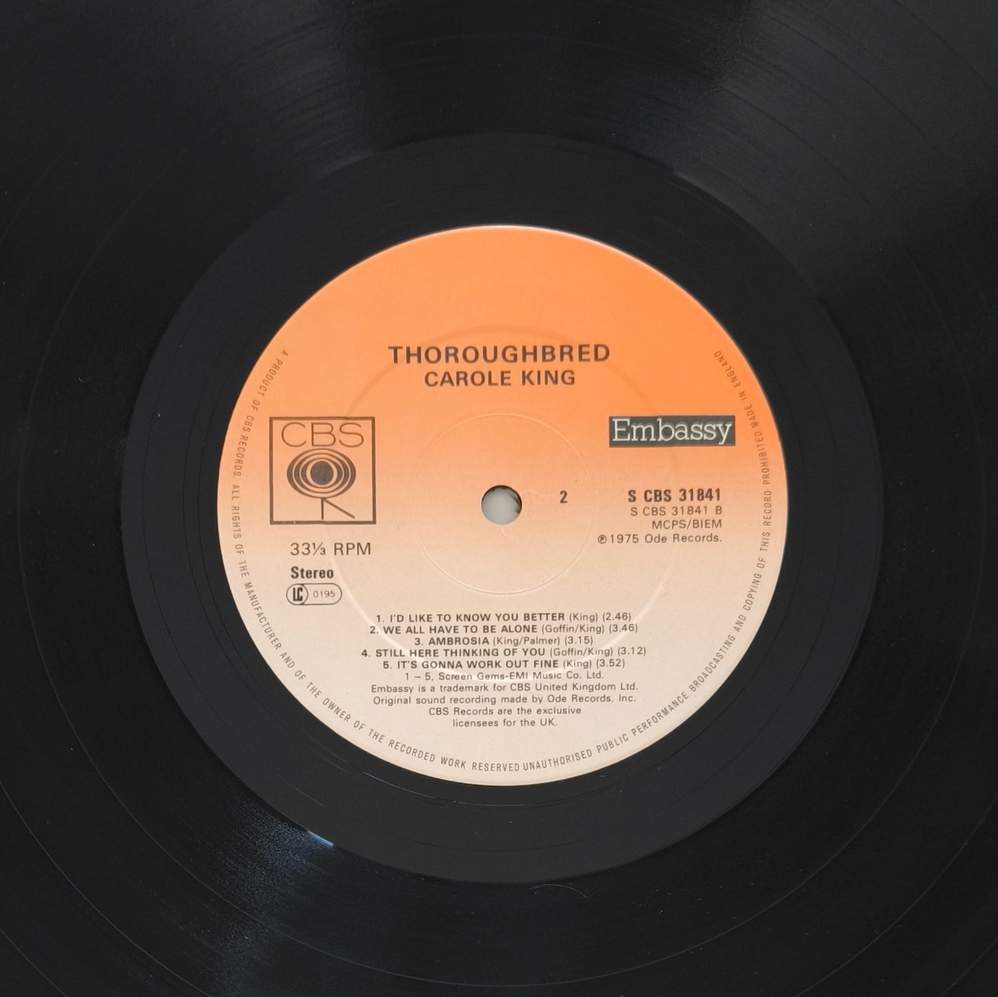 CAROLE KING - Thoroughbred