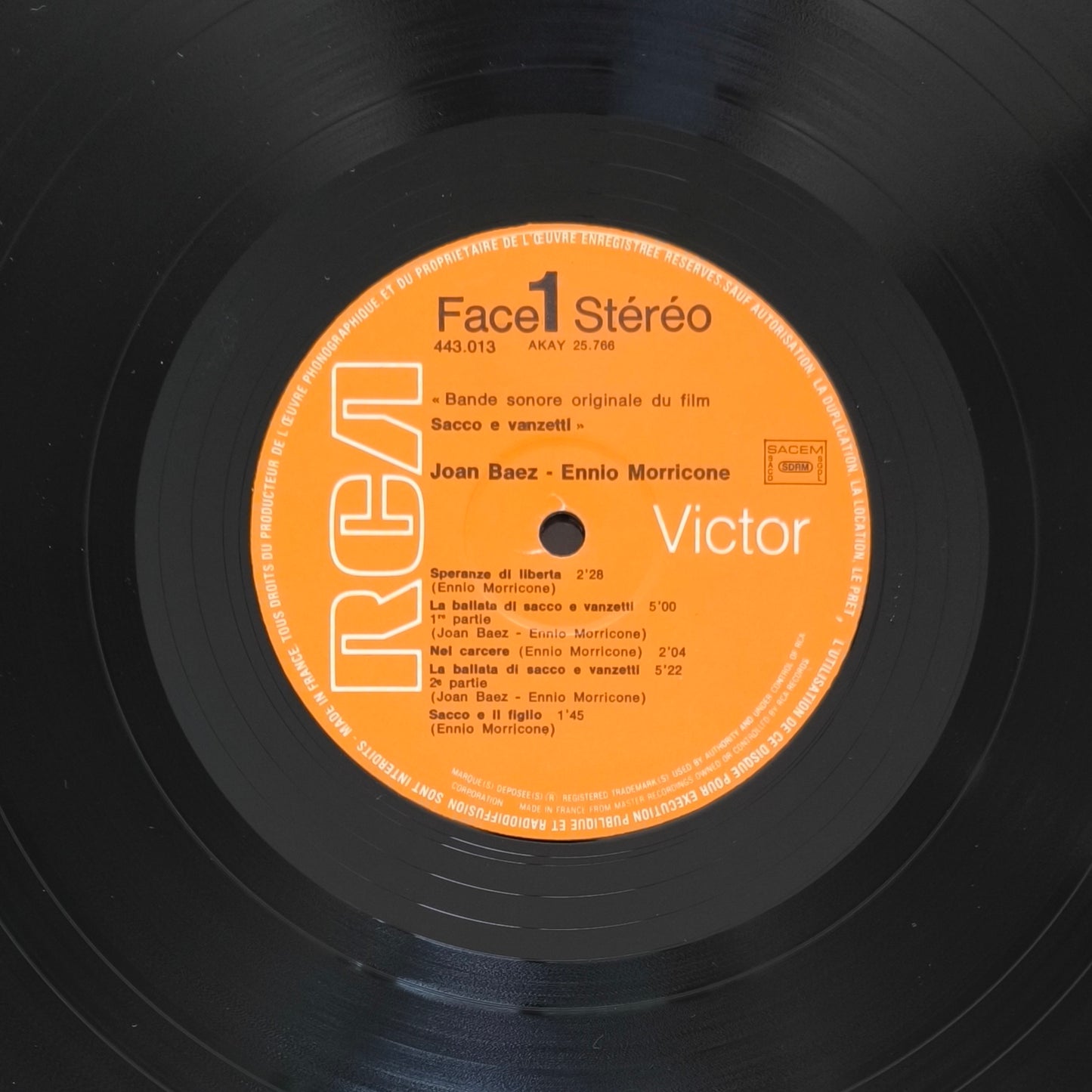 ENNIO MORRICONE / JOAN BAEZ - Sacco & Vanzetti