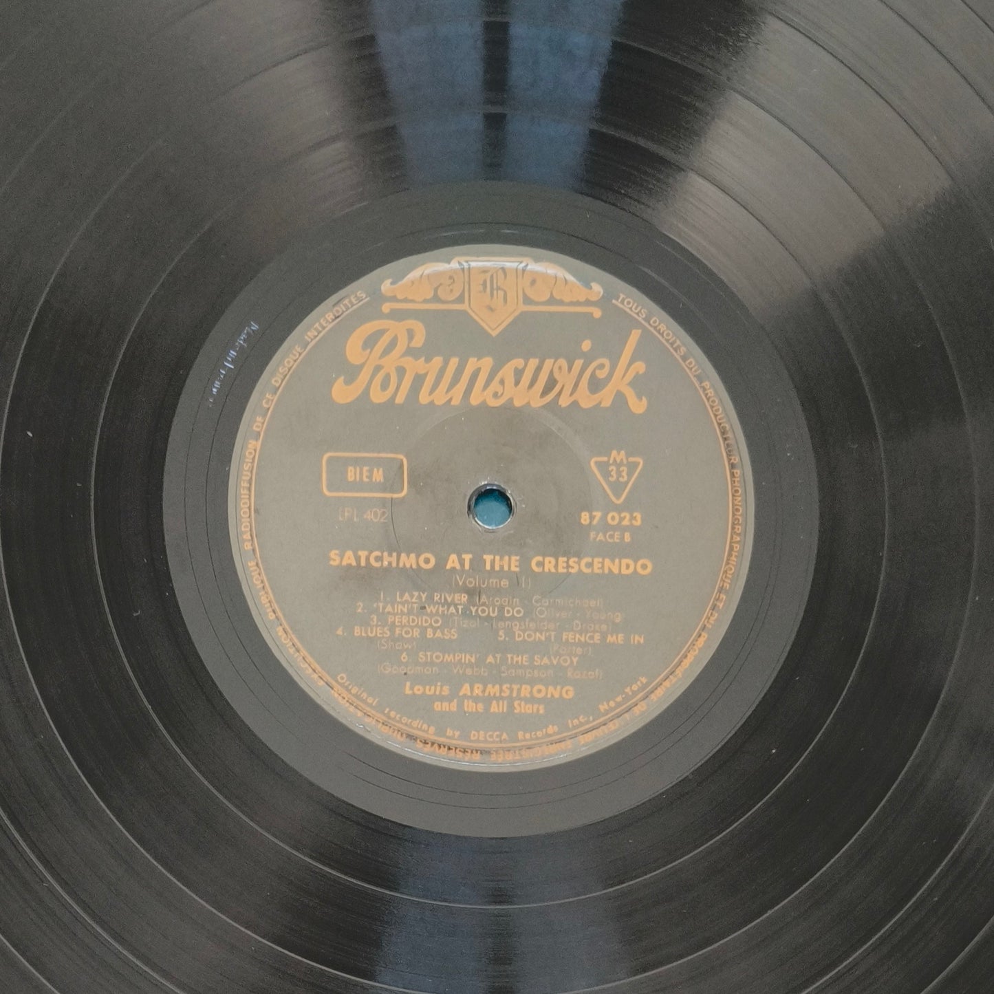 LOUIS ARMSTRONG AND THE ALL STARS - Satchmo At The Crescendo (Volume 1)
