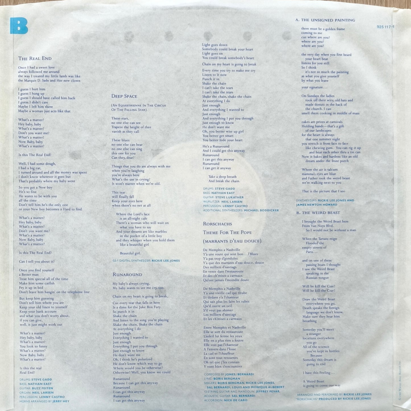 RICKIE LEE JONES - The Magazine