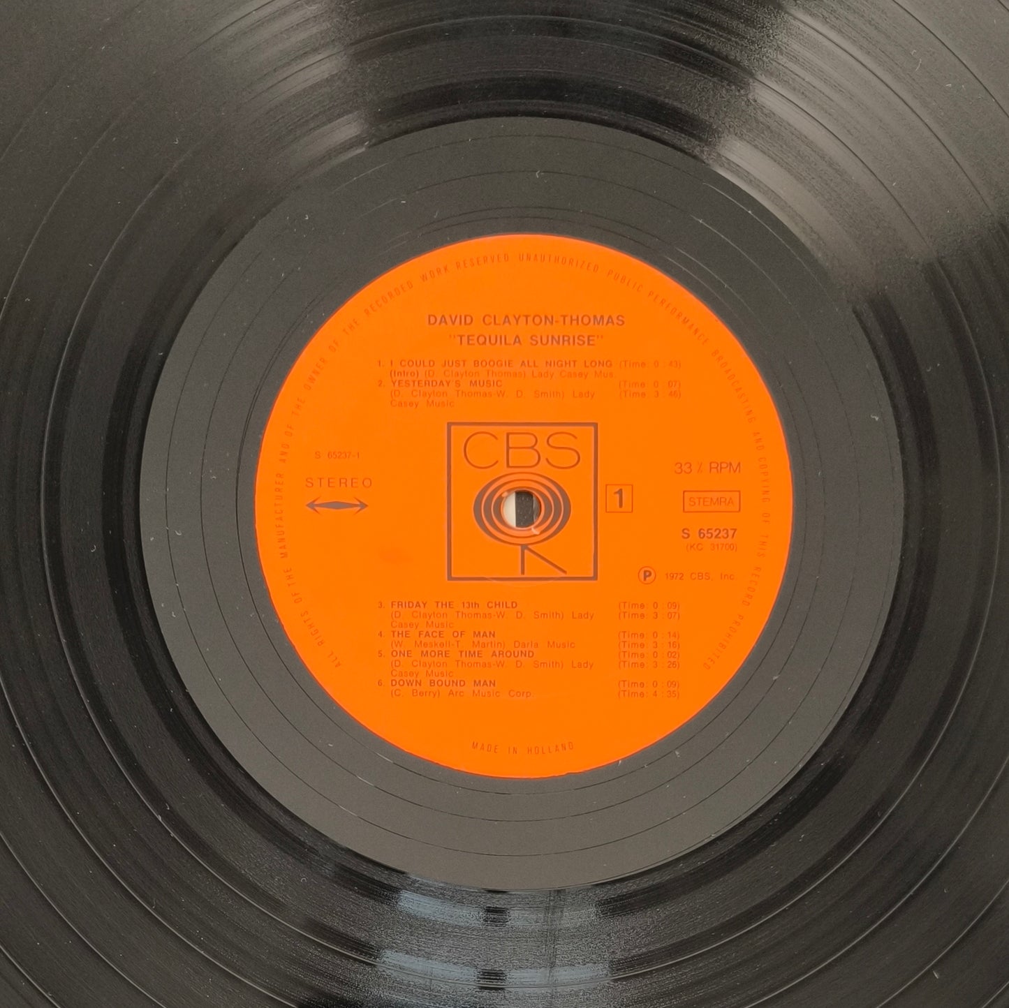 DAVID CLAYTON-THOMAS - Tequila Sunrise