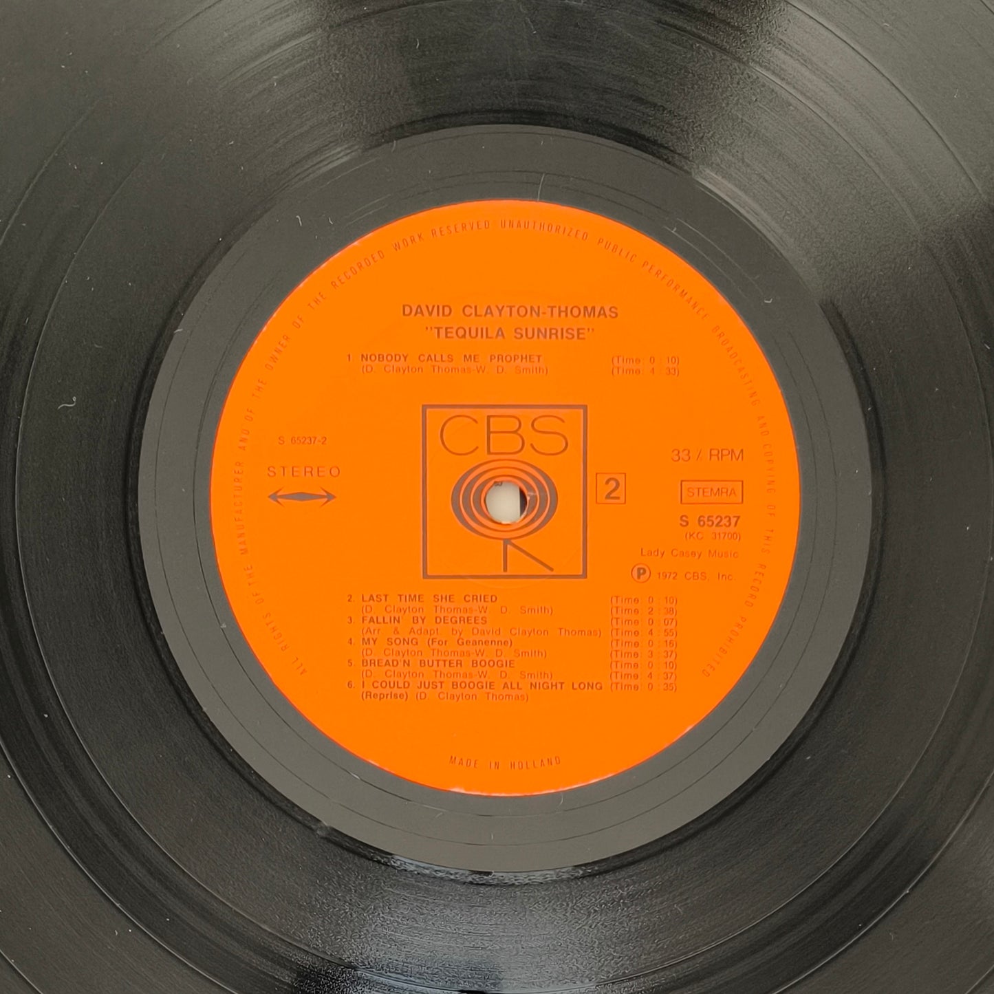 DAVID CLAYTON-THOMAS - Tequila Sunrise
