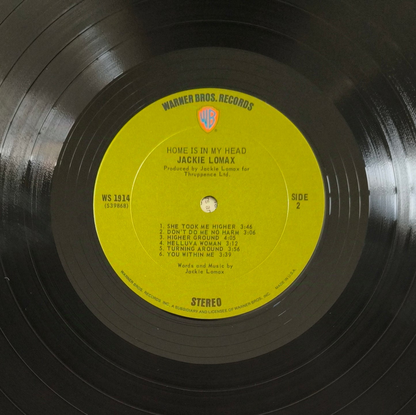 JACKIE LOMAX - Home Is In My Head (pressage US)